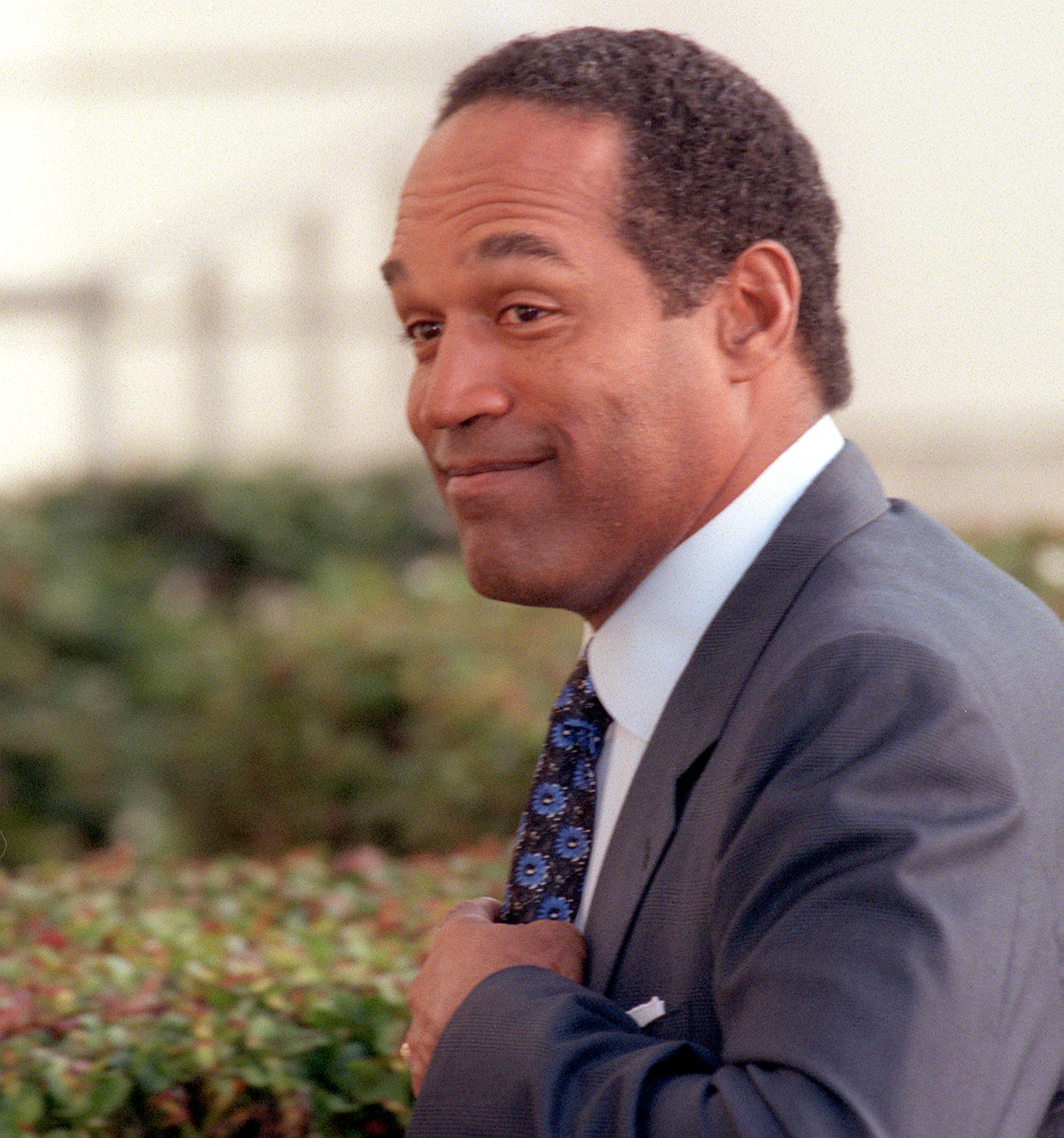 O.J. Simpson outside Santa Monica courthouse Friday.