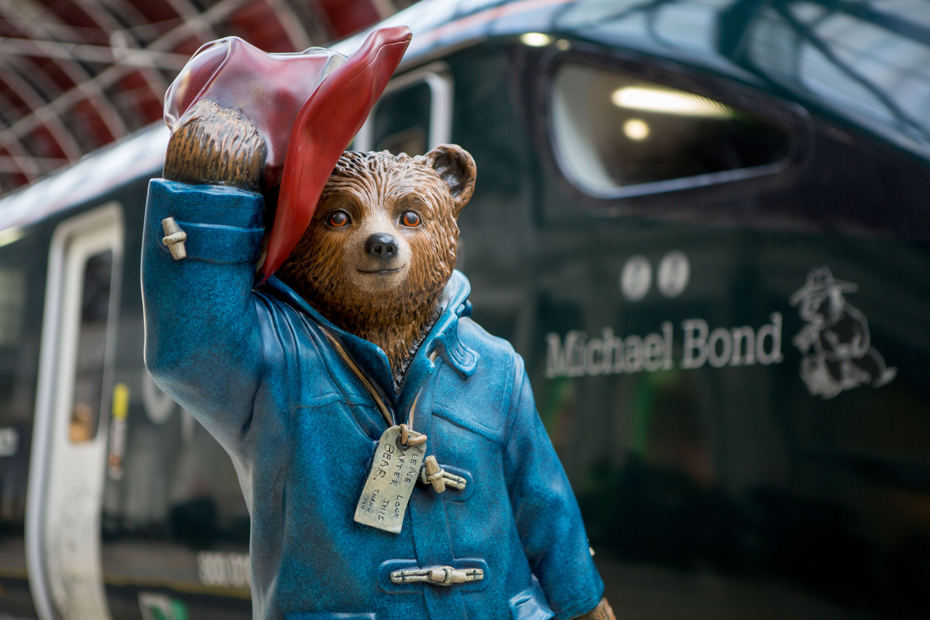 Great Western Railway (GWR) names one of the first of it's new Intercity Express Trains after Paddington Bear author Michael Bond in London