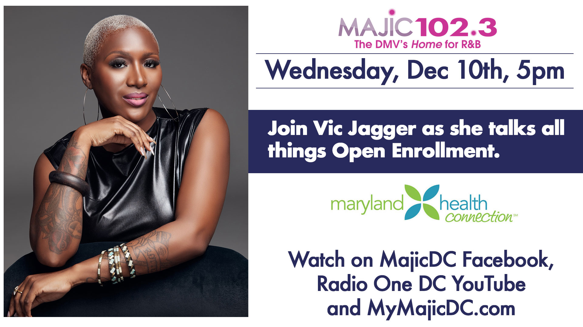Maryland Health Connection Open Enrollment Virtual Event with Vic Jagger